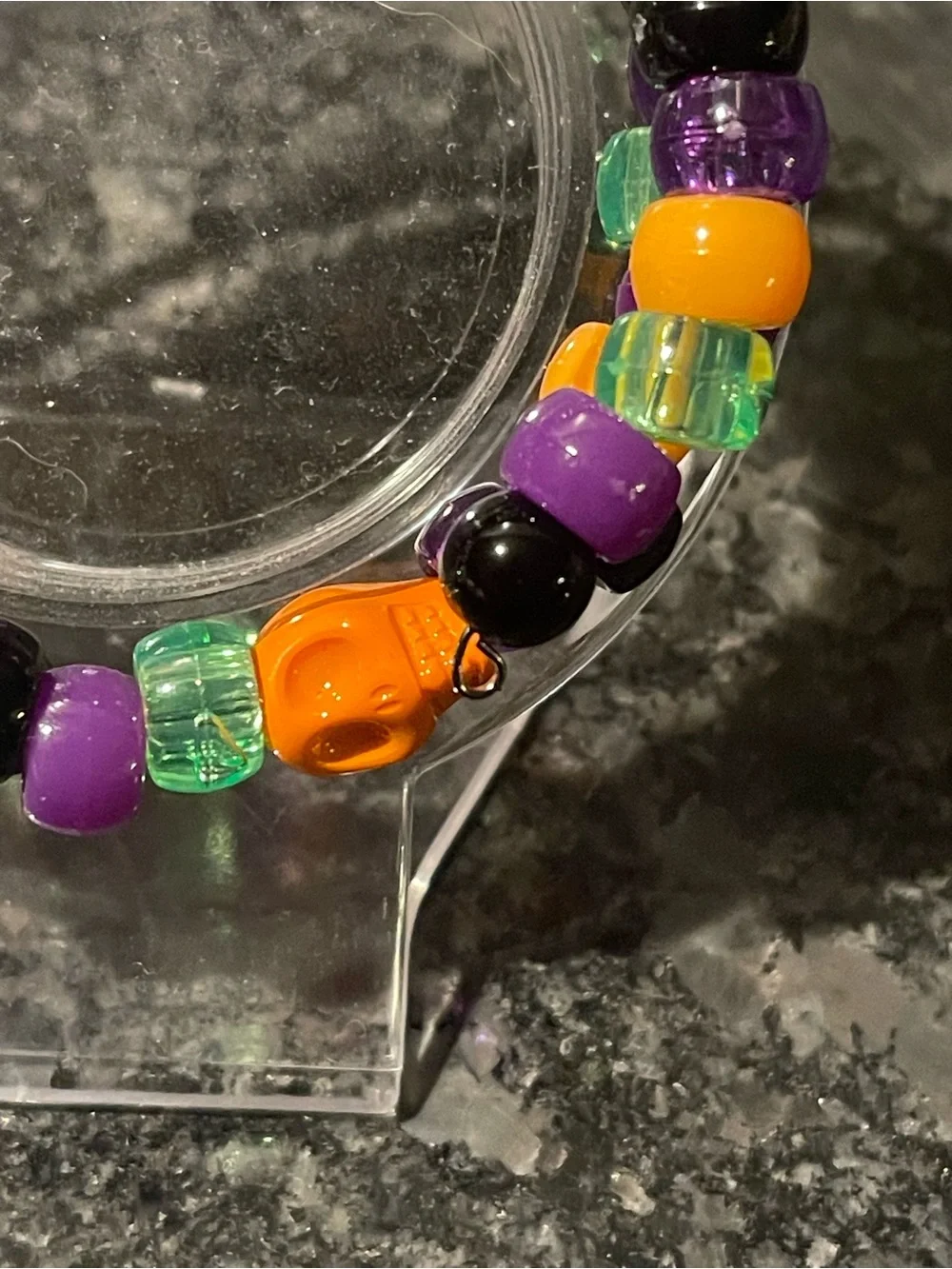 HANDMADE Halloween Skull Wrap Bead Bracelet - Choice of style